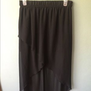 Black High-Low Skirt